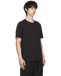 schwarzes T-Shirt mit einem Rundhalsausschnitt von Jil Sander