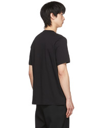 schwarzes T-Shirt mit einem Rundhalsausschnitt von Jil Sander