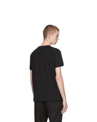 schwarzes T-Shirt mit einem Rundhalsausschnitt von Dolce and Gabbana