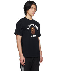 schwarzes T-Shirt mit einem Rundhalsausschnitt von BAPE