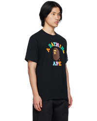 schwarzes T-Shirt mit einem Rundhalsausschnitt von BAPE