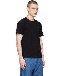 schwarzes T-Shirt mit einem Rundhalsausschnitt von Comme Des Garcons Play