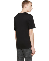 schwarzes T-Shirt mit einem Rundhalsausschnitt von Helmut Lang