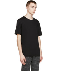 schwarzes T-Shirt mit einem Rundhalsausschnitt von Helmut Lang