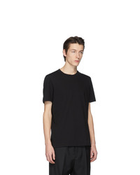 schwarzes T-Shirt mit einem Rundhalsausschnitt von Jil Sander