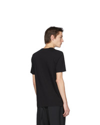 schwarzes T-Shirt mit einem Rundhalsausschnitt von Jil Sander