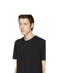 schwarzes T-Shirt mit einem Rundhalsausschnitt von Jil Sander