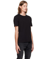 schwarzes T-Shirt mit einem Rundhalsausschnitt von Tom Ford