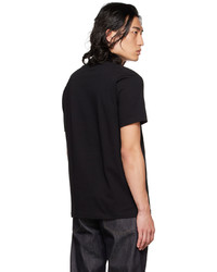 schwarzes T-Shirt mit einem Rundhalsausschnitt von Jil Sander