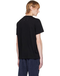 schwarzes T-Shirt mit einem Rundhalsausschnitt von Maison Margiela