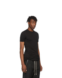 schwarzes T-Shirt mit einem Rundhalsausschnitt von Rick Owens