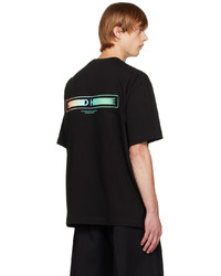 schwarzes T-Shirt mit einem Rundhalsausschnitt von Solid Homme