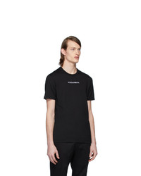 schwarzes T-Shirt mit einem Rundhalsausschnitt von Dolce and Gabbana