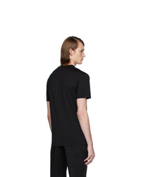 schwarzes T-Shirt mit einem Rundhalsausschnitt von Dolce and Gabbana