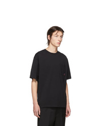 schwarzes T-Shirt mit einem Rundhalsausschnitt von Acne Studios