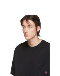 schwarzes T-Shirt mit einem Rundhalsausschnitt von Acne Studios