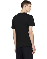 schwarzes T-Shirt mit einem Rundhalsausschnitt von rag & bone