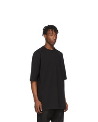 schwarzes T-Shirt mit einem Rundhalsausschnitt von Rick Owens