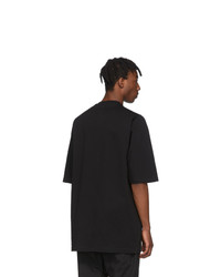 schwarzes T-Shirt mit einem Rundhalsausschnitt von Rick Owens