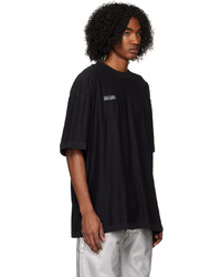 schwarzes T-Shirt mit einem Rundhalsausschnitt von Vetements