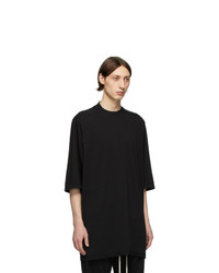 schwarzes T-Shirt mit einem Rundhalsausschnitt von Rick Owens DRKSHDW