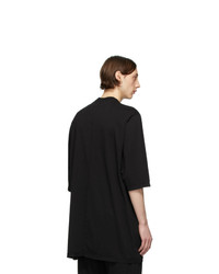 schwarzes T-Shirt mit einem Rundhalsausschnitt von Rick Owens DRKSHDW