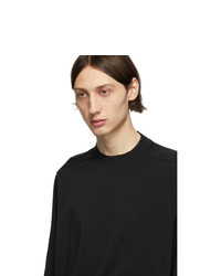 schwarzes T-Shirt mit einem Rundhalsausschnitt von Rick Owens DRKSHDW