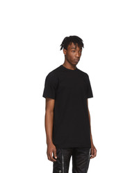 schwarzes T-Shirt mit einem Rundhalsausschnitt von Rick Owens