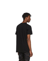 schwarzes T-Shirt mit einem Rundhalsausschnitt von Rick Owens