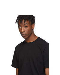 schwarzes T-Shirt mit einem Rundhalsausschnitt von Rick Owens