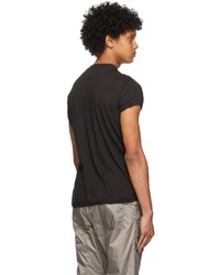 schwarzes T-Shirt mit einem Rundhalsausschnitt von Rick Owens DRKSHDW