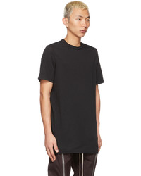 schwarzes T-Shirt mit einem Rundhalsausschnitt von Rick Owens