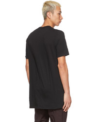 schwarzes T-Shirt mit einem Rundhalsausschnitt von Rick Owens