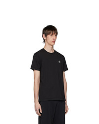 schwarzes T-Shirt mit einem Rundhalsausschnitt von Stone Island