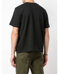schwarzes T-Shirt mit einem Rundhalsausschnitt von Second/Layer