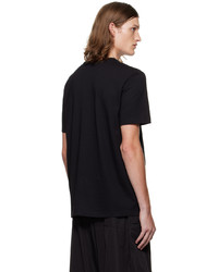 schwarzes T-Shirt mit einem Rundhalsausschnitt von The Row