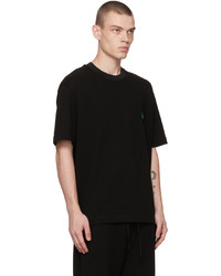 schwarzes T-Shirt mit einem Rundhalsausschnitt von Solid Homme