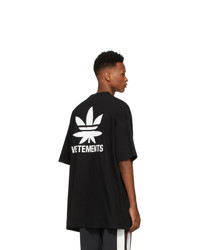 schwarzes T-Shirt mit einem Rundhalsausschnitt von Vetements