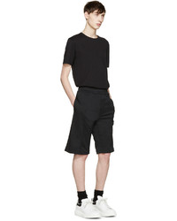 schwarzes T-Shirt mit einem Rundhalsausschnitt von Acne Studios