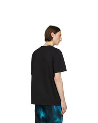 schwarzes T-Shirt mit einem Rundhalsausschnitt von MSGM