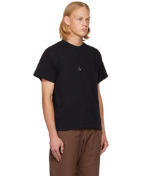 schwarzes T-Shirt mit einem Rundhalsausschnitt von Roa
