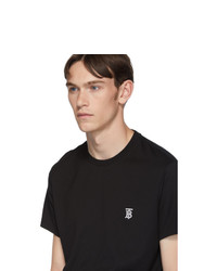 schwarzes T-Shirt mit einem Rundhalsausschnitt von Burberry