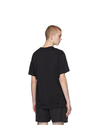 schwarzes T-Shirt mit einem Rundhalsausschnitt von Acne Studios