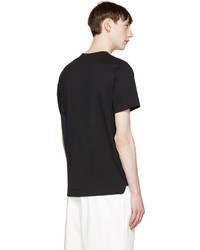 schwarzes T-Shirt mit einem Rundhalsausschnitt von Tim Coppens