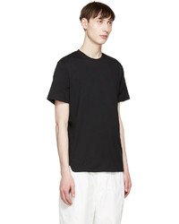 schwarzes T-Shirt mit einem Rundhalsausschnitt von Tim Coppens