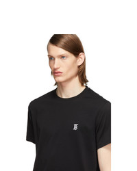 schwarzes T-Shirt mit einem Rundhalsausschnitt von Burberry