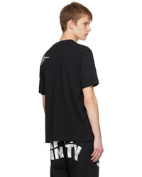 schwarzes T-Shirt mit einem Rundhalsausschnitt von AAPE BY A BATHING APE