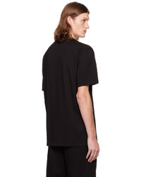 schwarzes T-Shirt mit einem Rundhalsausschnitt von Moncler
