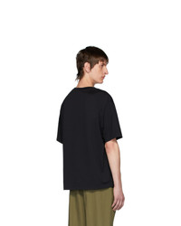 schwarzes T-Shirt mit einem Rundhalsausschnitt von Acne Studios