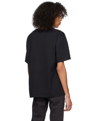 schwarzes T-Shirt mit einem Rundhalsausschnitt von Nanamica